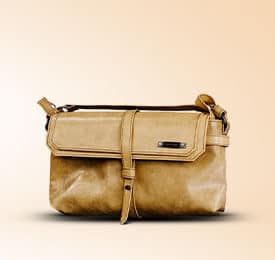 Quilted Leather Handbag In Brown